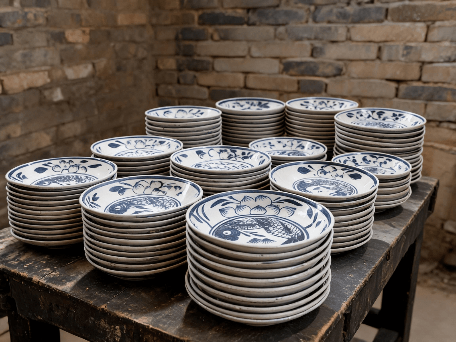 Ceramic tableware evaluated for handling, stacking and service use