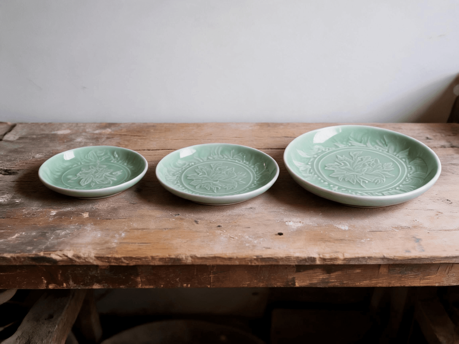 Related ceramic pieces showing controlled differences in size and proportion
