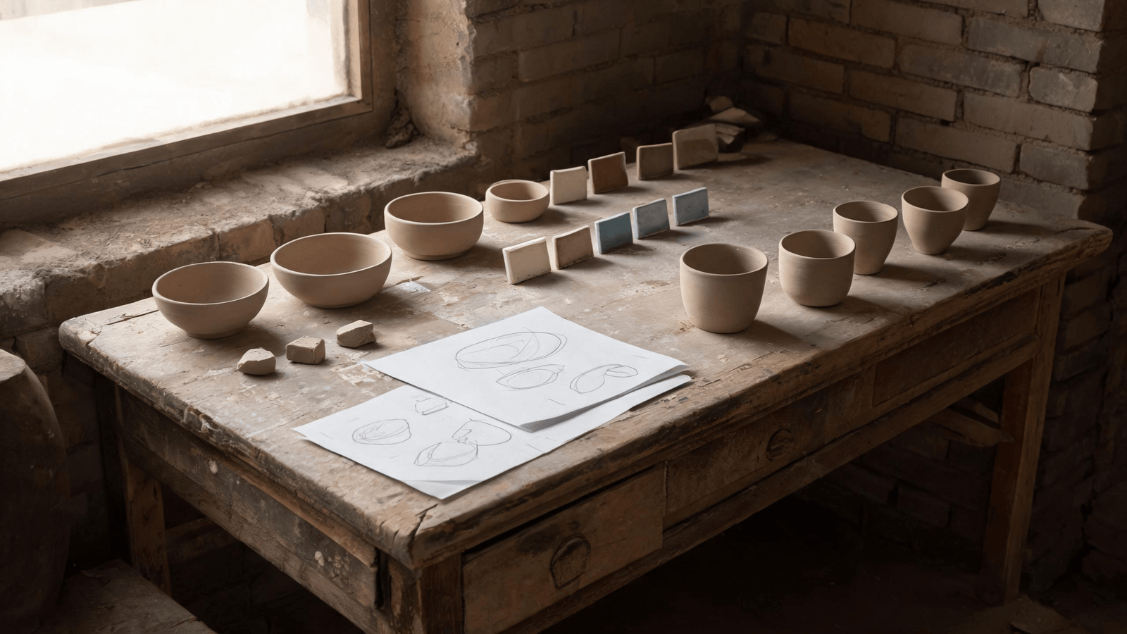 Chenlu ceramic studio and production team