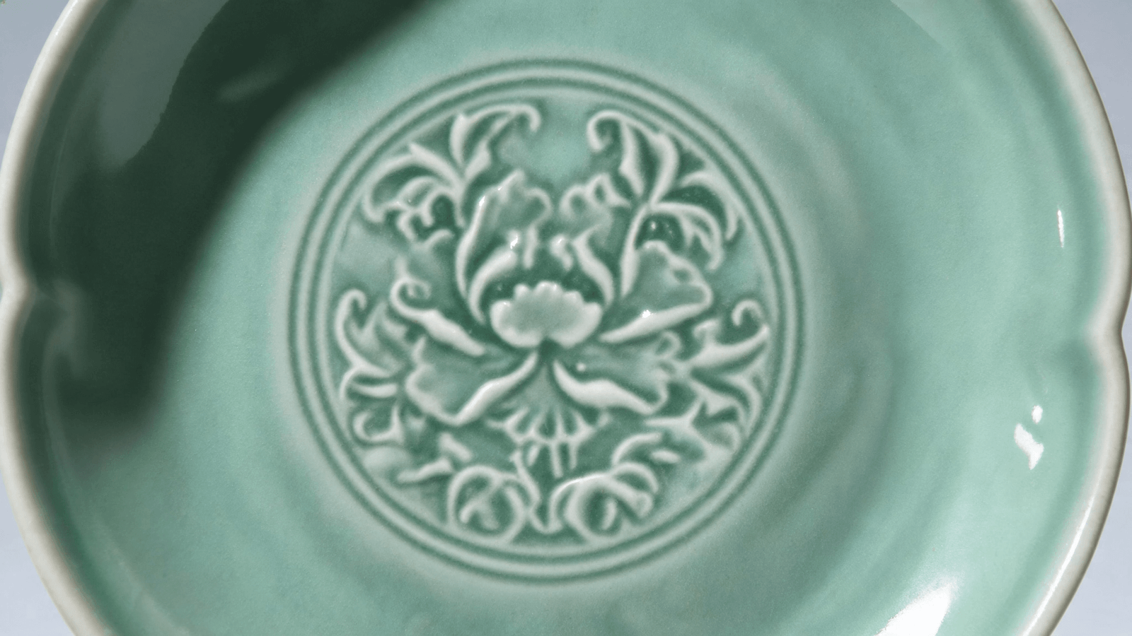 Close detail of a Chenlu ceramic glaze and surface