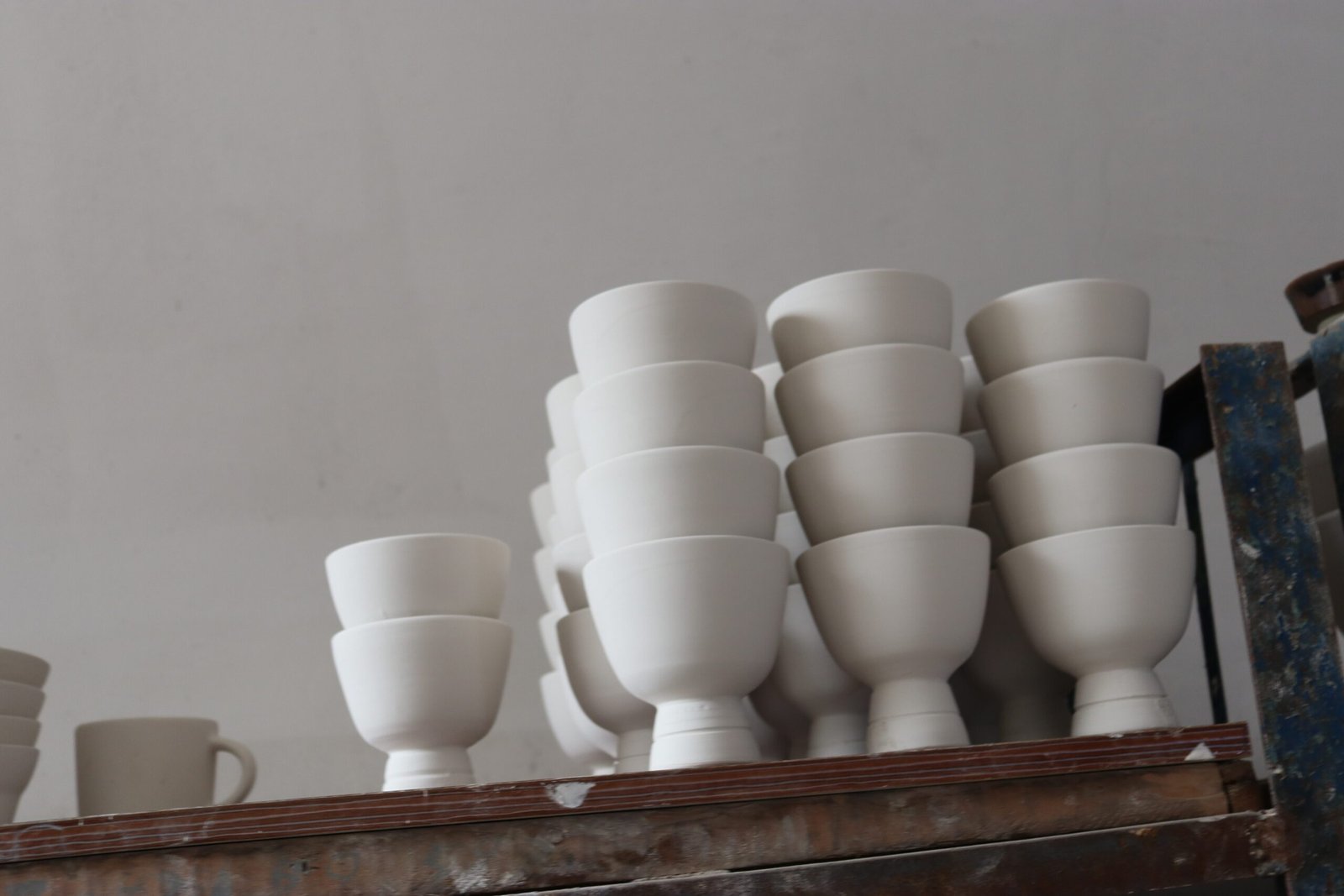 Ceramic glaze and material test pieces showing controlled variation